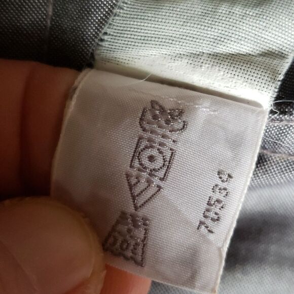 FOXCROFT Gray Office 3/4 Sleeve Non-Iron Fitted Collared Cotton Button-Up 12P - Picture 7 of 11